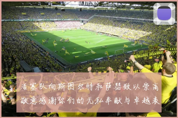 活塞队向斯图尔特和萨瑟致以崇高敬意感谢你们的无私奉献与卓越表现