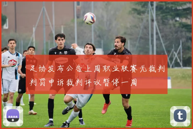足协发布公告上周职业联赛无裁判判罚申诉裁判评议暂停一周